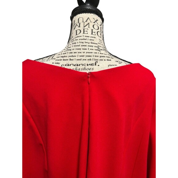 Liz Claiborne Women’s Red Blouse Short Sleeve  Plus 5X Officecore Holidays - Picture 5 of 8